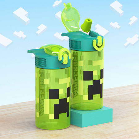 Minecraft Creeper 16oz Reusable Plastic Water Bottle